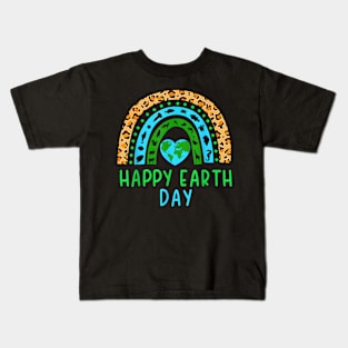 Happy Earth Day 2024, Funny Rainbow Earth Kids T-Shirt